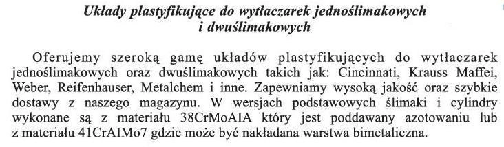 układy plastyfikujące treść